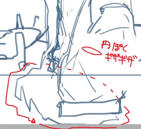 なんちゃってプリーツスカートの描き方です。(思いつきでつくったから見難さ★★★★★) 