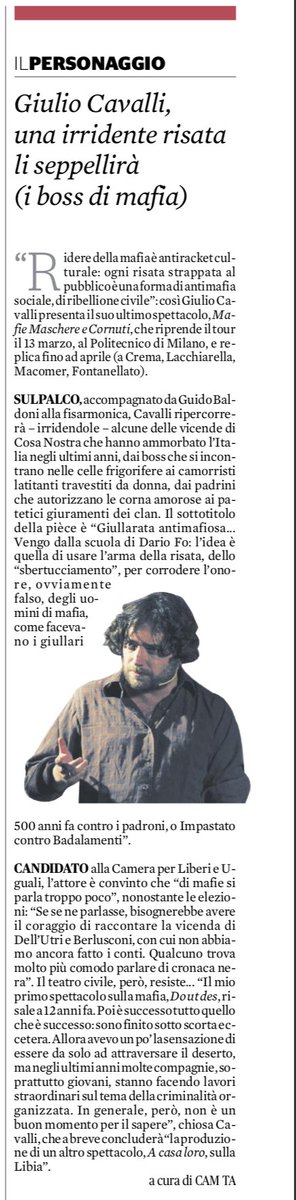 La mia intervista a <a href="/fattoquotidiano/">Il Fatto Quotidiano</a> di oggi