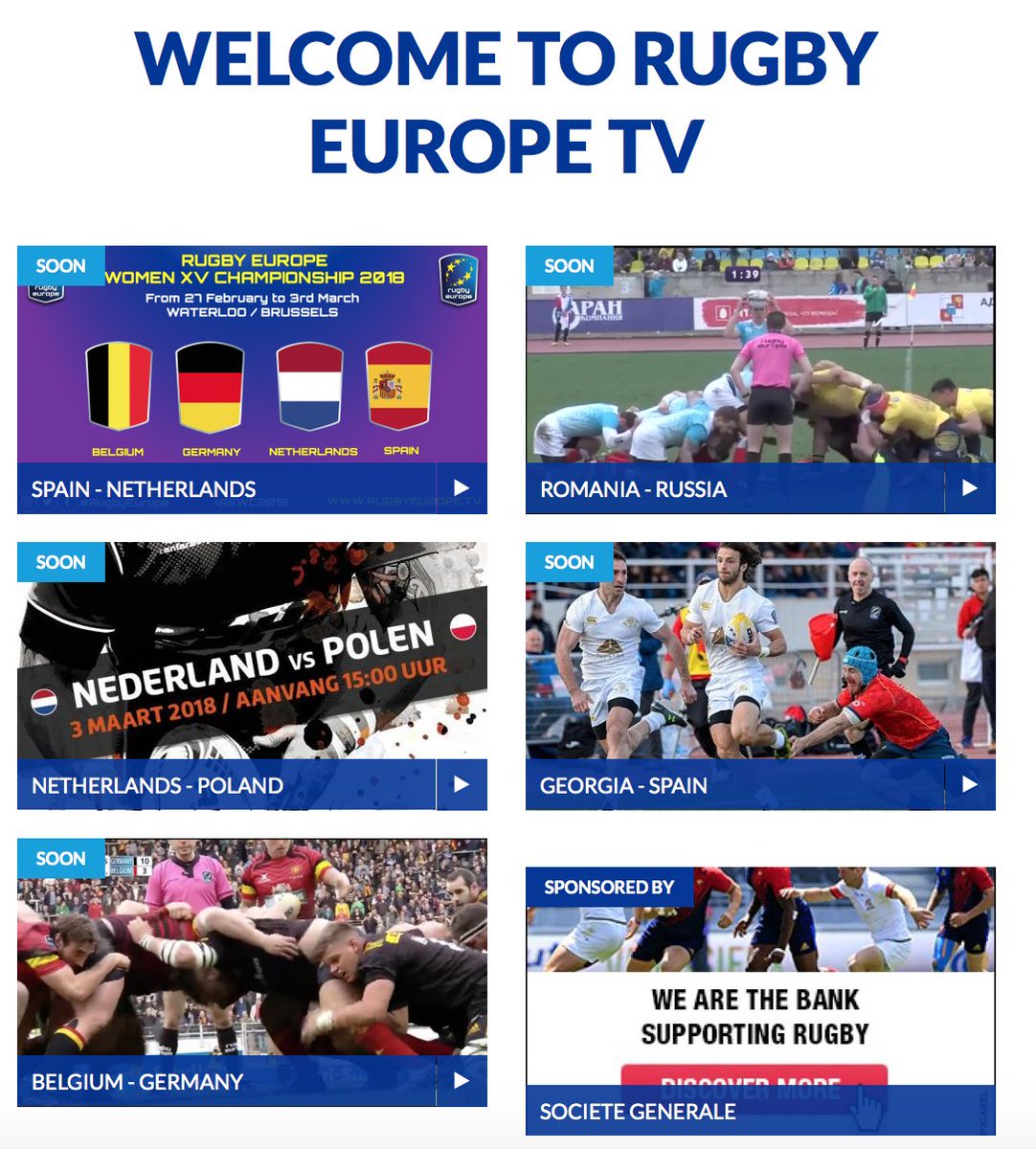 Rugby Europe On Twitter What A Programme On Https T Co Tqxdsnhv0v Today Cet 13 00 Rewc2018 Final Spain Vs Netherlands 15 00 Retrophy Netherlands Vs Poland 15 00 Rec2018 Rwc2019 Romania Vs Russia