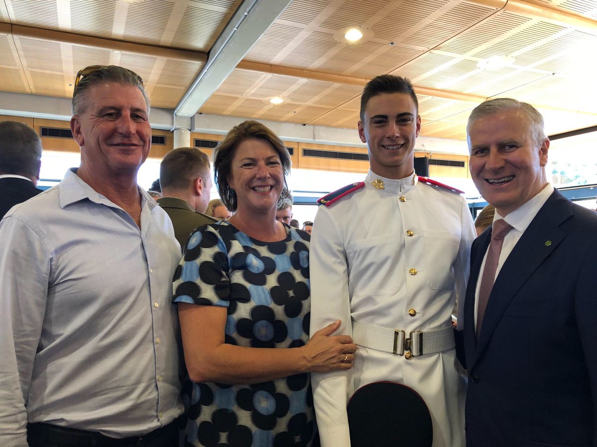 Congrats Pavey Fam @melindapaveyMP RT @M_McCormackMP: Honoured to attend the Chief of the Defence Force Parade for @MarkBinskin_CDF at the Australian Defence Force Academy this morning welcoming Year One Midshipmen and Officer Cadets. #YourADF