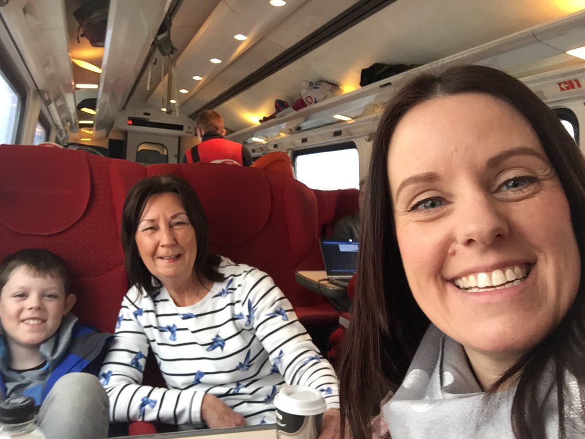 RamshawE's tweet photo. We made it, off to London😀 thank you @EMTrains #40thbirthday! https://t.co/wTgeQFv6dn