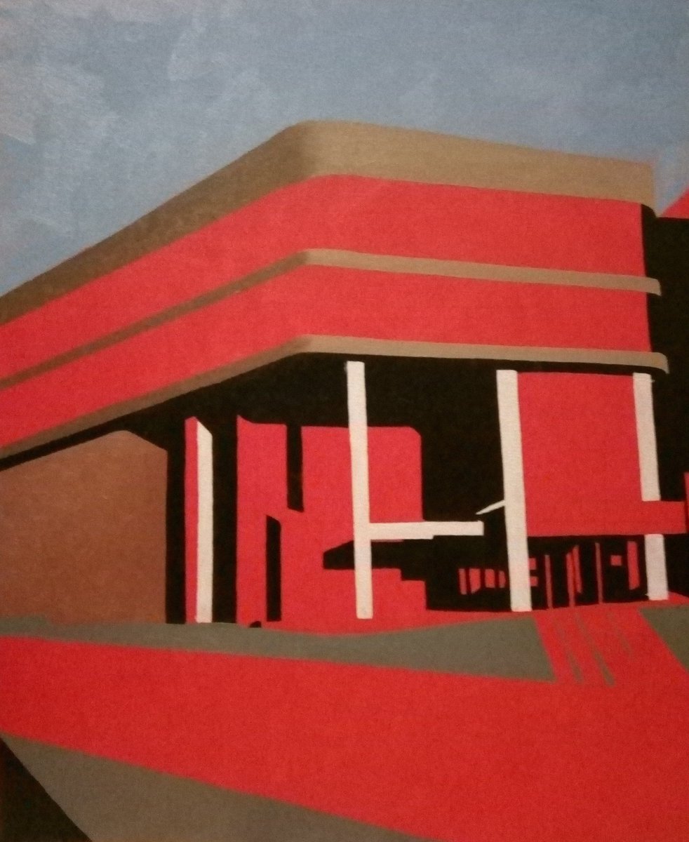 20thcentart's tweet photo. I'm working on a series of 20th century buildings of#Nottingham. #oilpainting #architecture #citygatehouse #derbyroad #WorkInProgress https://t.co/0Rl13ZNL6M
