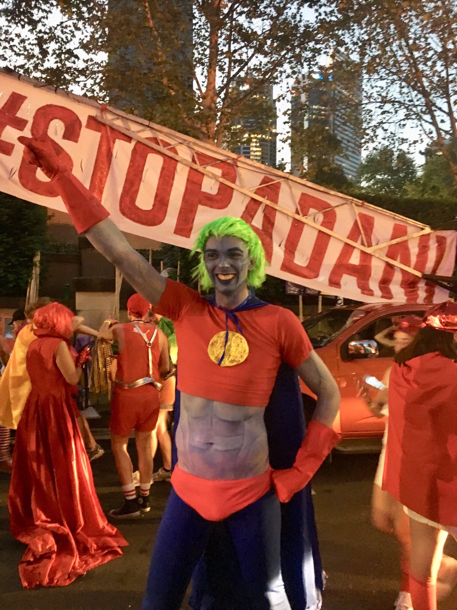 Stop Adani (@stopadani) on Twitter photo Meet Tyler from Townsville who is leading the #StopAdani Mardi Gras float. Tyler is a marine biology student from <a href="/JCU/">James Cook Uni</a> and is dancing for #equality and the #Reef tonight! #StopAdani #mardigras40 #captainplanet #queerplaneteers Meet Tyler from Townsville who is leading the #StopAdani Mardi Gras float. Tyler is a marine biology student from <a href="/JCU/">James Cook Uni</a> and is dancing for #equality and the #Reef tonight! #StopAdani #mardigras40 #captainplanet #queerplaneteers