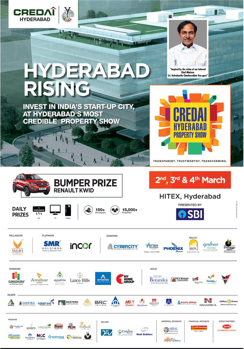 arialengg's tweet photo. #Arialengineering is Premium & Material sponsor at #CREDAI #Hyderanad #Propertyshow2018 @CREDAINational https://t.co/iegXFnMHcH
