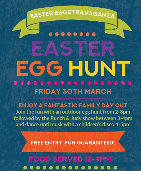 It's an Easter Eggstravaganza! Join us for family fun on Friday 30th March with an egg hunt, Punch and Judy show and disco. Food served all day, free entry and fun guaranteed!
#easter #family #easteregg #egghunt #grassington #skipton #familydaysout
