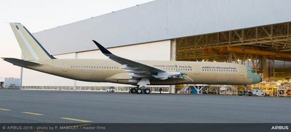 First Ultra Long Range A350 XWB makes its debut
bit.ly/2CX5qmR <a href="/Airbus/">Airbus</a> <a href="/AirbusLIVE/">Airbus LIVE</a>