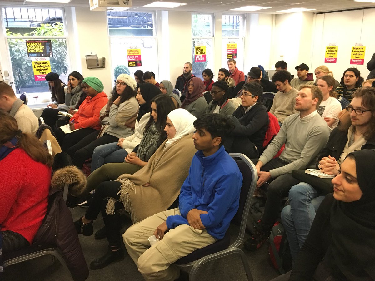 Packed workshop listening to #Lowkey and Nadia Sayed discuss ‘Standing Up to #Trump and the #racist right’ at the #StudentsAgainstRacism conference in #London