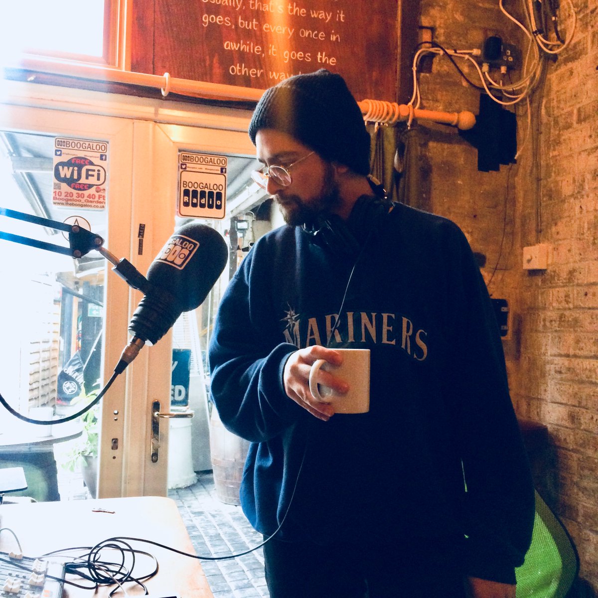 Who's tuned in this morning? Tweet <a href="/reyhaanday/">Rey Day</a> on his Crate Diggin' show now till 1pm, playing @UMO <a href="/whoisMGMT/">MGMT</a> <a href="/TheeOhSees/">Thee Oh Sees</a> &amp; <a href="/AngelOlsen/">Angel Olsen</a>. Listen at boogalooradio.com broadcasting from London's infamous <a href="/TheBoogaloo/">The Boogaloo</a> pub. #London