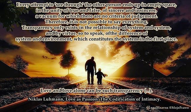 MojePrawo's tweet photo. What will have to be conceded more radically than ever before is that love itself cancels out all the characteristics
which could have served as a basis and a motive for it. Every attempt to 'see through' the other person ends up in empty space, in the u… https://t.co/4HKscpjfyk https://t.co/HBDFC9xfED