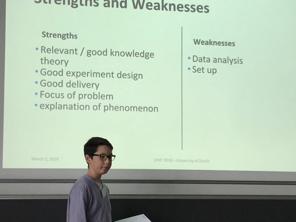 MrsVNielsen's tweet photo. Proud of my students participating in SYNT 2018 @uzh #iszl #Science #EagleEd #STEM #scientistsof the future https://t.co/bJyf2WDEoZ