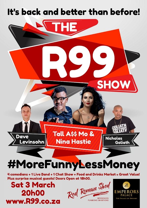 TheR99Show's tweet photo. Just about 200 tickets available for tonight show @EmperorsPalace .
#MoreFunnyLessMoney https://t.co/iPKvncxR06