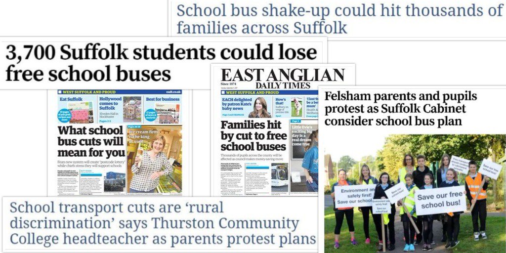 jackabbott90's tweet image. The home-to-school transport consultation may have ended this week but the fight for the right outcome for #Suffolk continues.

Take a look back at the incredible coverage that this campaign has received so far, generating a number of headlines and front pages 👇