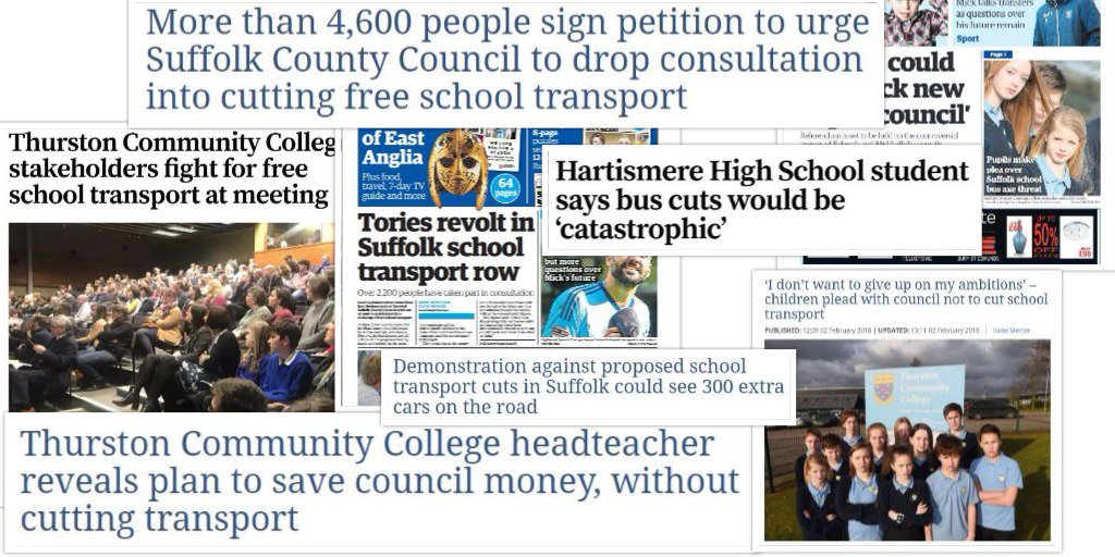 jackabbott90's tweet image. The home-to-school transport consultation may have ended this week but the fight for the right outcome for #Suffolk continues.

Take a look back at the incredible coverage that this campaign has received so far, generating a number of headlines and front pages 👇