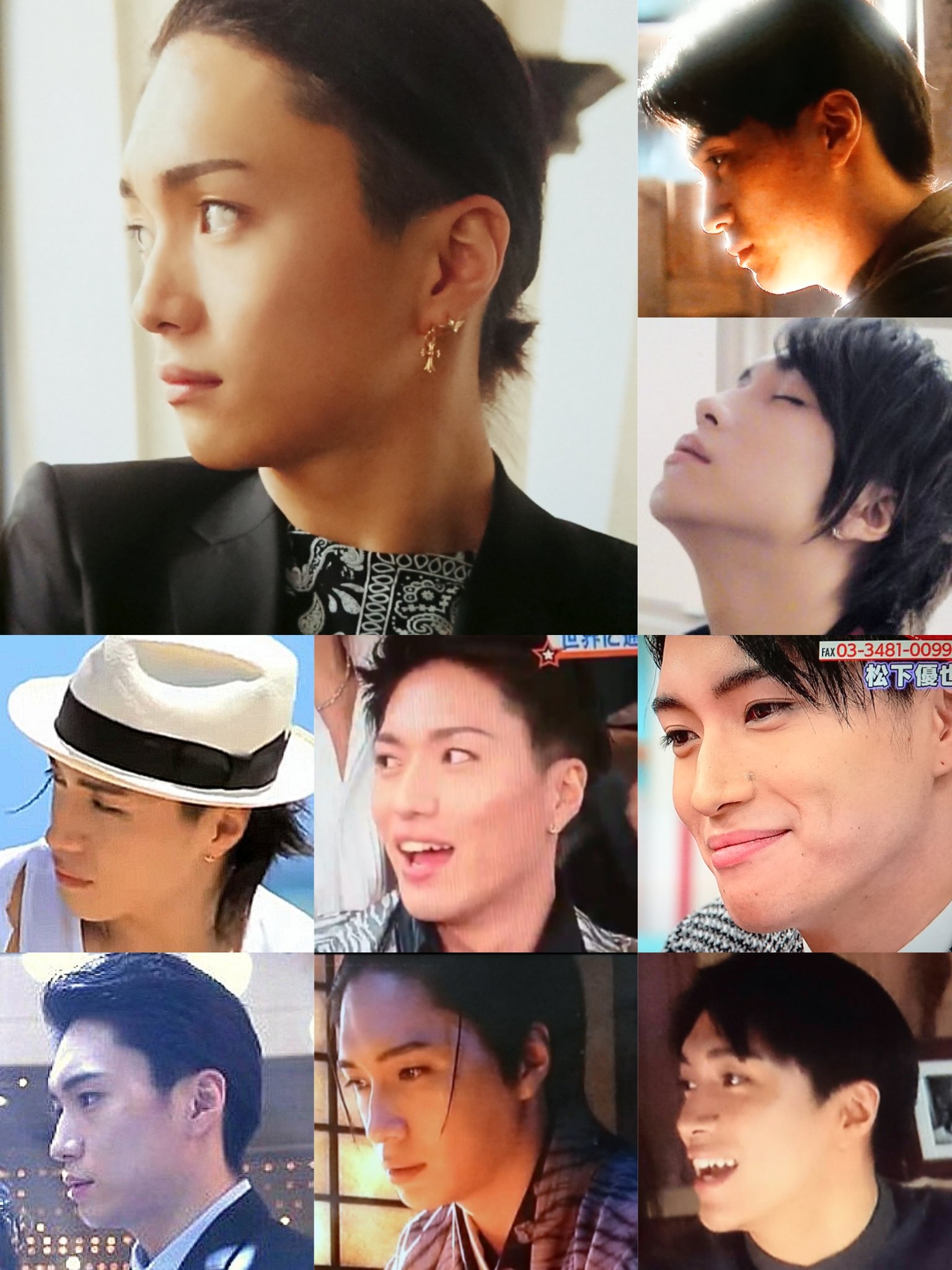 くろくま ご要望 にお応えして 左横顔バージョンも集めてみました 松下優也 左横顔少なめ 収集に苦戦 でも 眼福作業