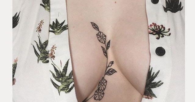 Between Breast Tattoo Ideas
