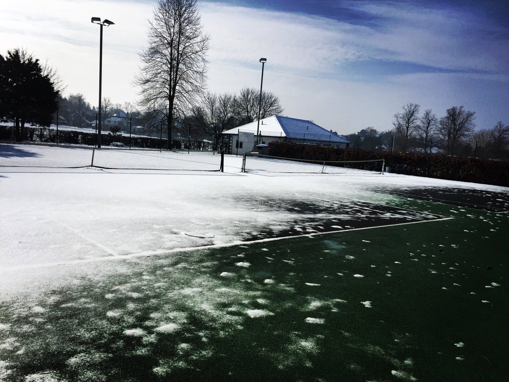 #snow melting. Courts expected to be in use Monday but probably not Sunday as rain is expected!#SETennis #Maidstone.