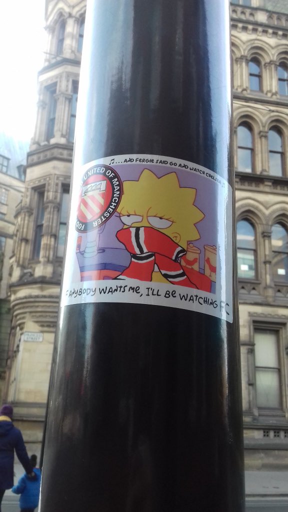 FC United of Manchester Sticker pictured in St Peters Square, Manchester (submitted by @WMidlandsCCFC) #FCUM #FCUnited @FCUnitedMcr