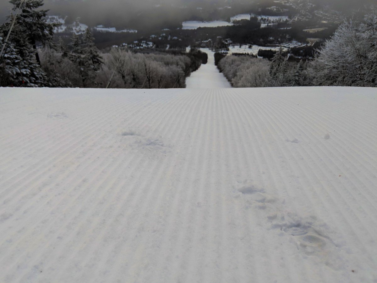 TheHikingGeek's tweet photo. A pre-work workout @OkemoMountain. With up to 12" of new snow on the summit, it looks like it'll be a great day of skiing and riding. https://t.co/pevvlnsQAK