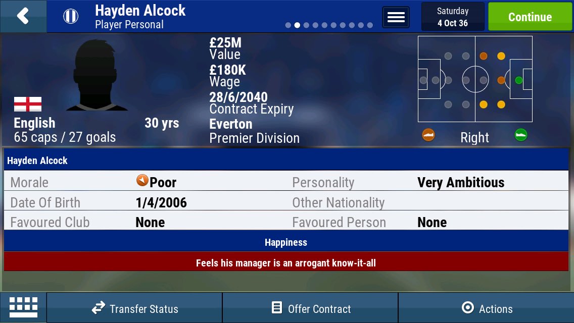 Rick_G89's tweet image. Apparently my now former star-striker thinks I’m an arrogant know-it-all. 

I nearly have as many trophies as you do years sunshine! #FM18 #FMProblems