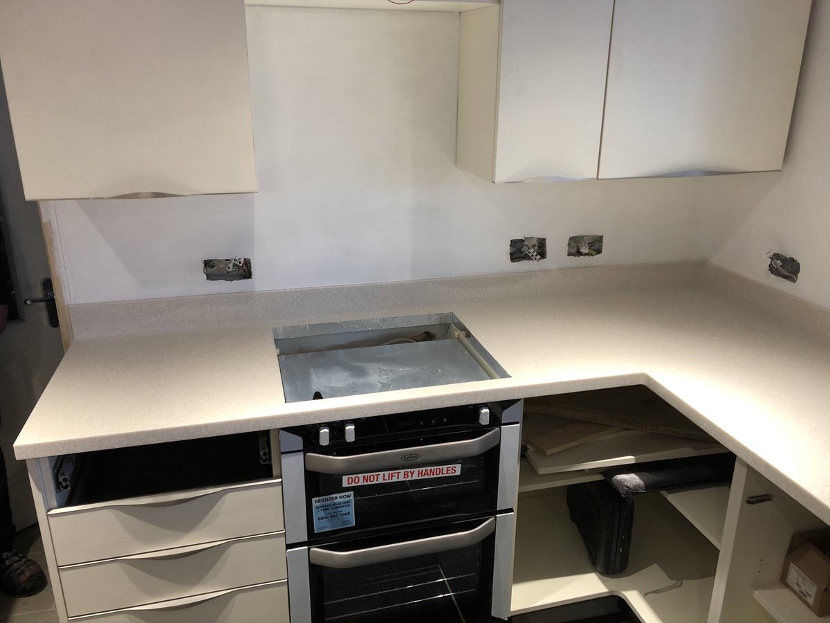 Tristone Beige Wales project... 👌Professionally installed this week by our team in Sheffield #madeinsheffield #solidsurface #tristone #sheffieldissuper