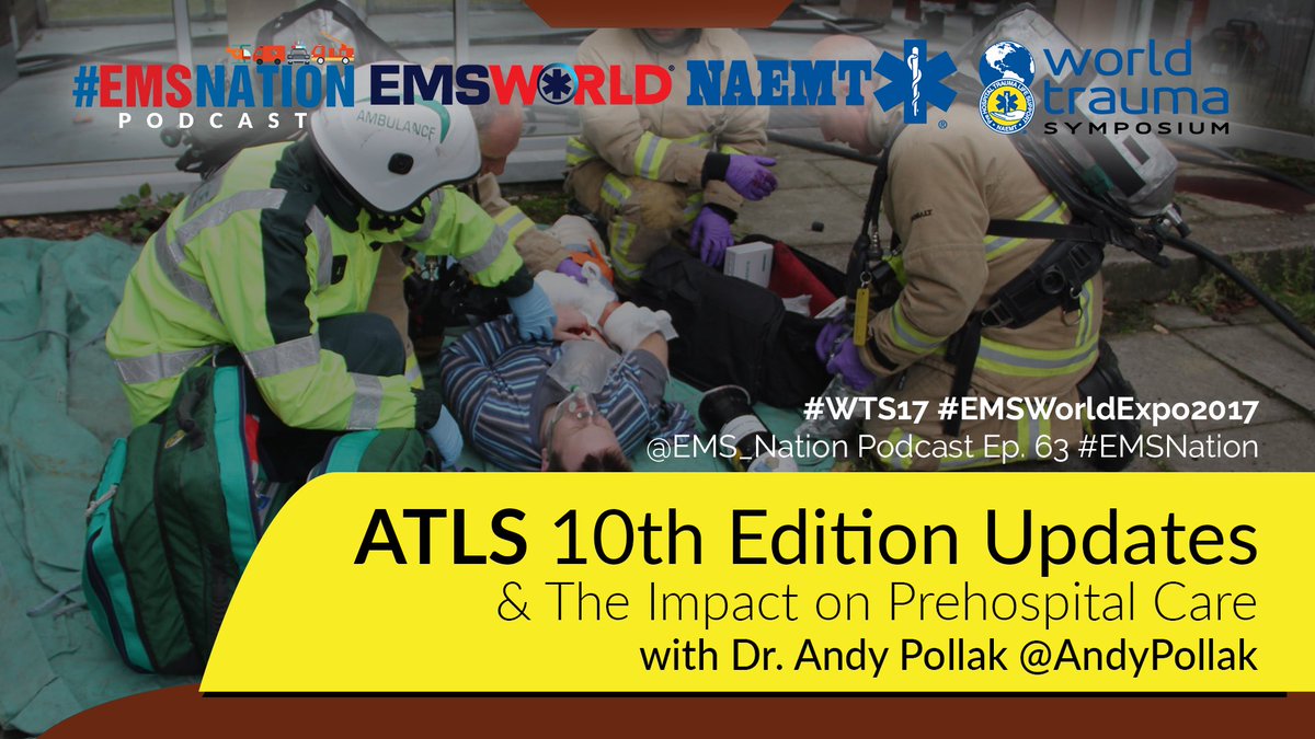 EMS_Nation's tweet image. Updates for #PHTLS v9 with Dr. @andypollak from #WTS17 

TXA, Judicious IVF, Damage Control Resus, The New GCS, Hyperventilation, O2 in Trauma, SMR, DOPE mnemonic, Thermal Injuries &amp;amp; more!

itunes.apple.com/us/podcast/ems…

#EMSWorldExpo17 #FOAMems #FOAMed #ATLS10 #ACS