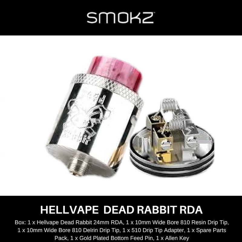 smokzvapestore's tweet image. The Dead Rabbit RDA has a unique top terminal four post build deck, which offers ample building space and takes the guesswork out of pre-cutting coil leads.

Colours: 9 different colours to chose from

In store @smokzvapestore - £24.99

#deadrabbitrda #officialhellvape