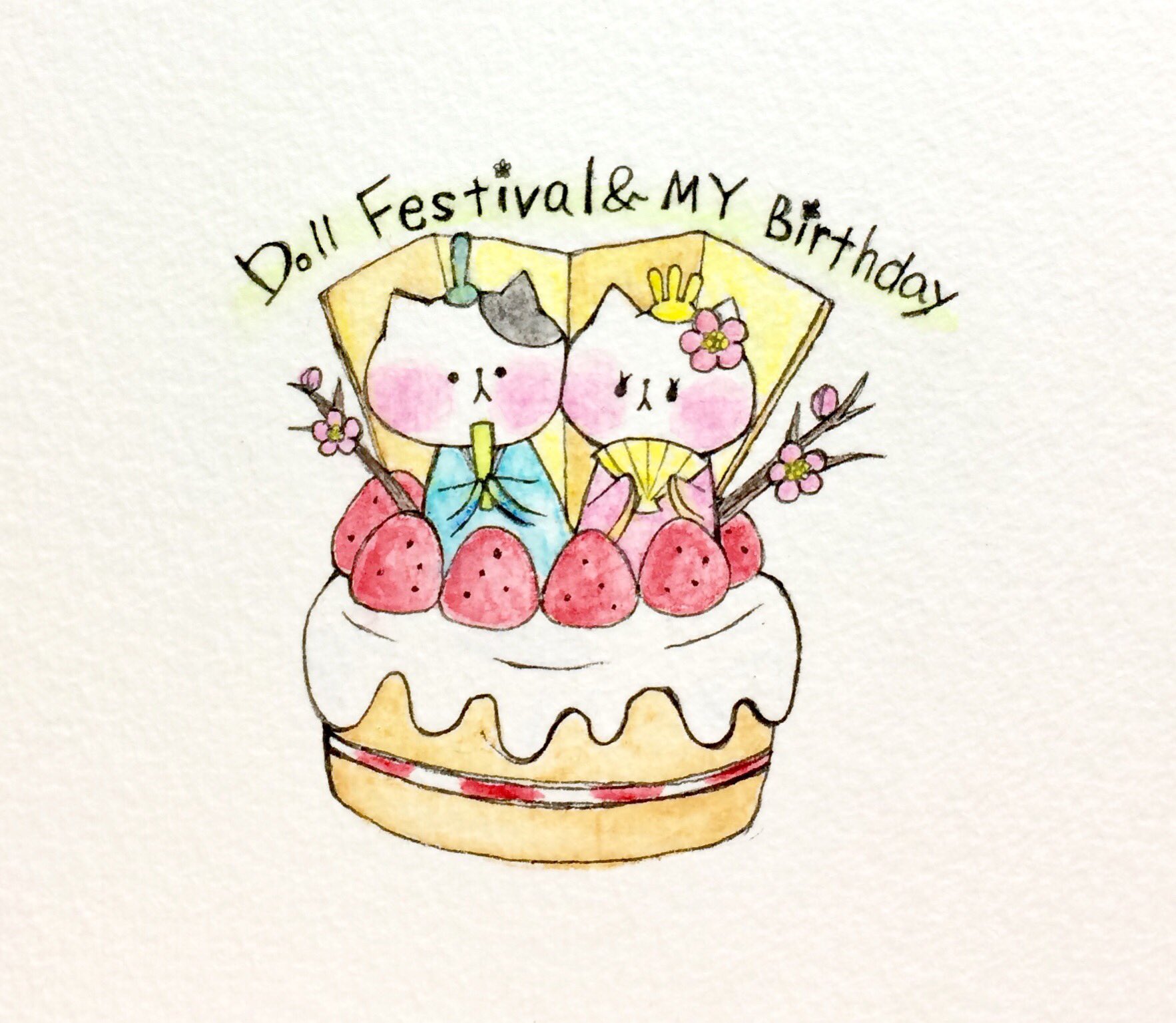 おこにゃん ひな祭り 誕生日 ひな祭り 誕生日 3月3日 ケーキ 猫 ネコ ねこ イラスト 可愛い 手描き 癒し 絵描きさんと繋がりたい イラスト好きな人と繋がりたい Cats T Co 6ogehtbhxs Twitter