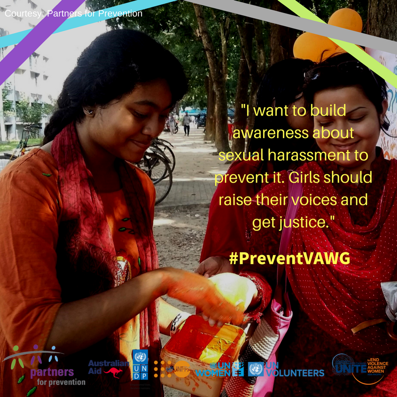 PreventVAWG's tweet photo. "I want to build awareness about sexual harassment... Girls should raise their voices and get justice," says Sumaya. A P4P supported programme seeks to end structural inequalities and deeply-rooted social norms in #Bangladesh https://t.co/hvOURLXVB2 #PreventVAWG https://t.co/rjIQJrecX7