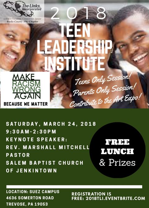 Student attendees, don’t forget to submit your artwork, creative writing samples, etc. to the TLI Art Expo on March 24th. Register at: 2018tli.eventbrite.com #STY #ART #Leadership #LinksInc #easternarealinks