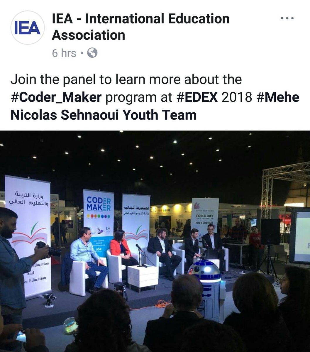 mr_simon_B's tweet photo. IEA #CoderMaker project at #EDEX2018 at #Biel supported by minister Nicola Sehnaoui https://t.co/ulnj1p1rZx