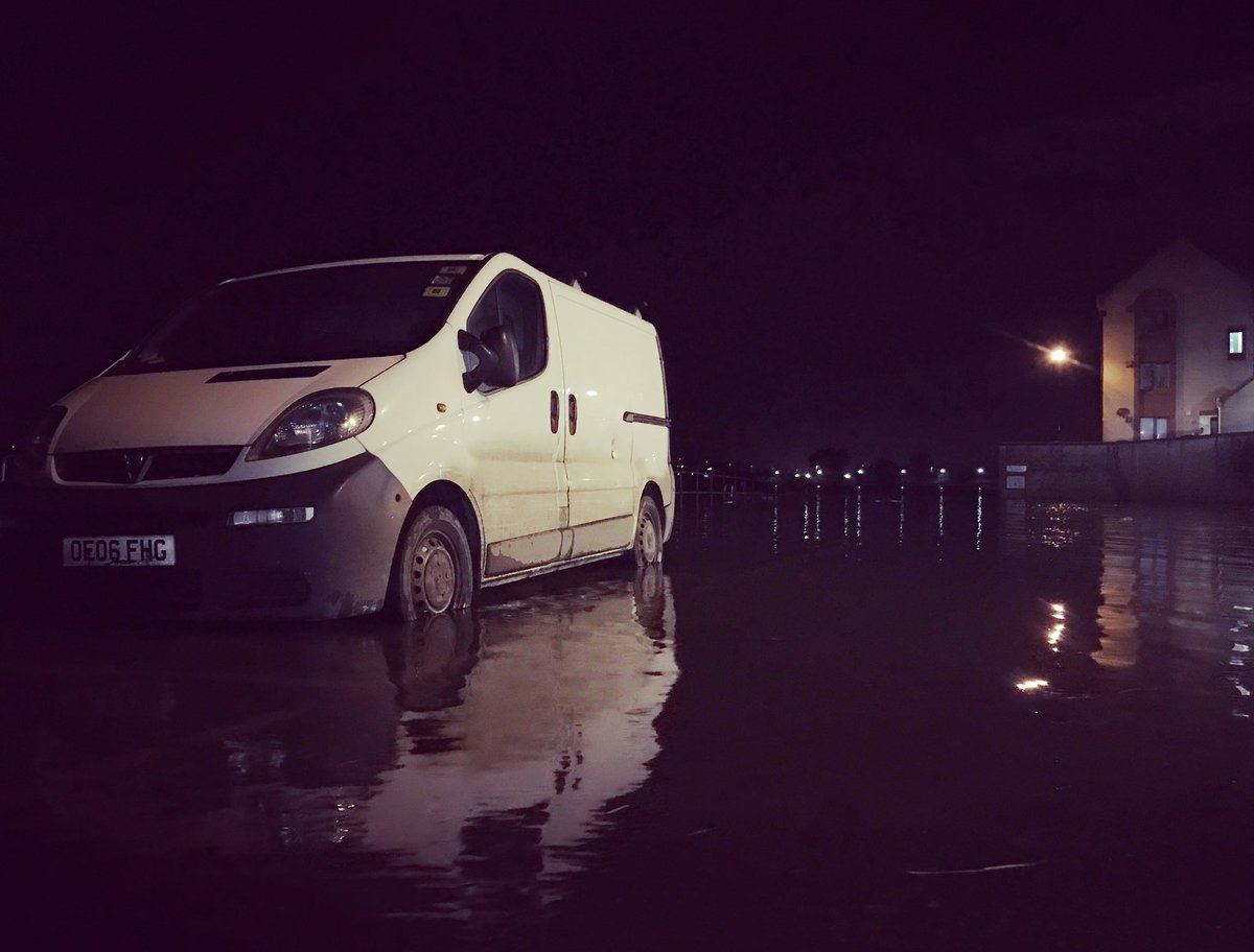 Don't think I'll ever be brave enough to leave my car in this #Barnstaple car park at high tide! #MotherNature #WetFeet