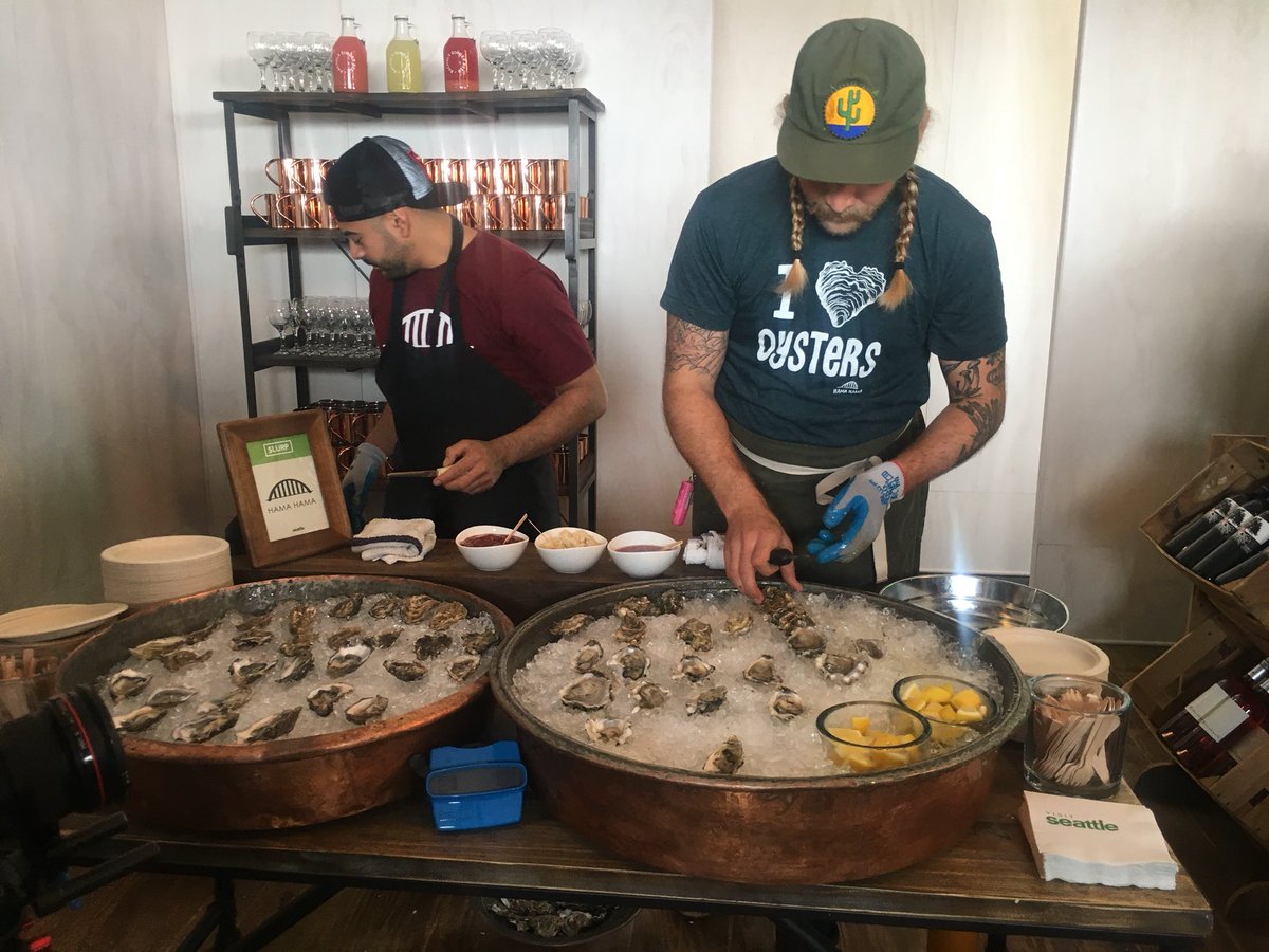 filmindependent's tweet photo. We’re shucking oysters and eating popcorn at the @VisitSeattle tent. Excited for @MattyBrownFilms teaser of Dreamcatcher! #DearSeattle https://t.co/MvH8GQg6qC