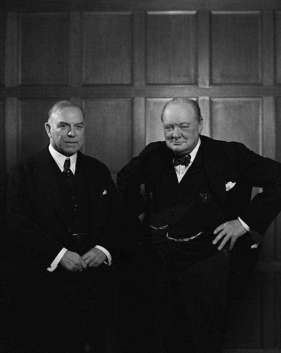 LibraryArchives's tweet photo. #CdnPM William Lyon Mackenzie King stands beside Winston Churchill. Follow along as we highlight photos of #WLMK today. #Flickr https://t.co/B1SHKk7vtA https://t.co/yDIxtaJPL5