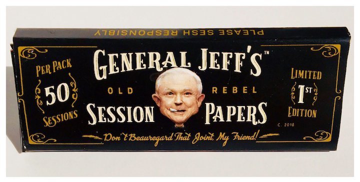 nycjim's tweet photo. Pro legalization group selling Jeff Sessions-branded rolling papers. https://t.co/I3JXsEODQP https://t.co/XzWHvoMUgU