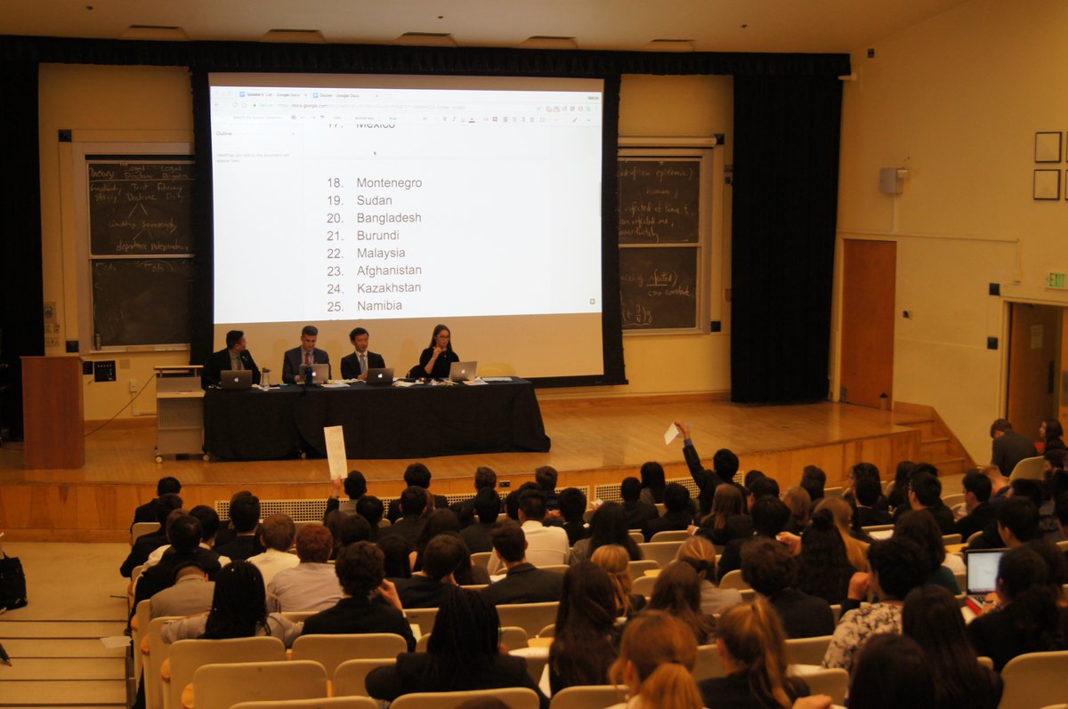 berkeleyMUN's tweet photo. Congratulations to our delegates for achieving a great first committee session! Get ready for sessions two and three today, and don't forget to hashtag your photos #bmun66! https://t.co/xAGoH6Xjgy