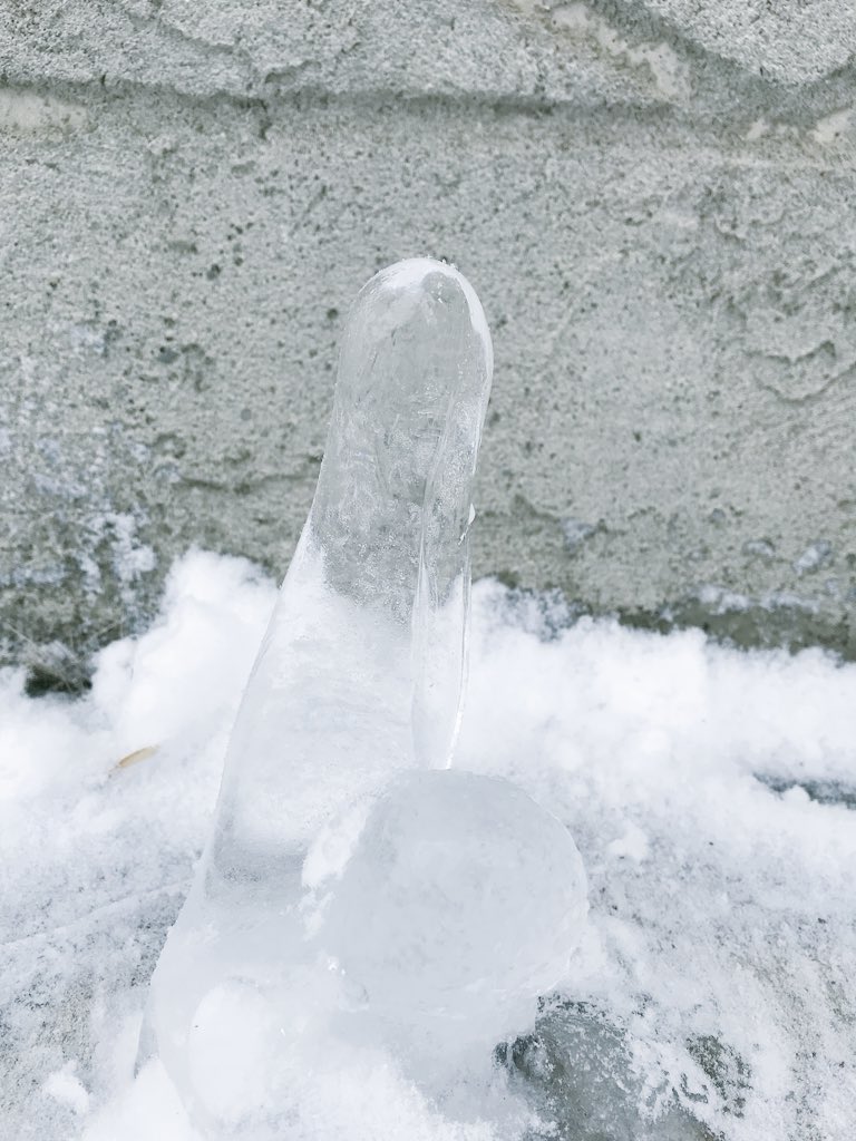 justcallmepam's tweet photo. Ummm , so I’m outside shoveling the way too much snow we r still getting &amp; cum across this 😈 Yes this was “formed” outside my home 😂😂... 
I may have polished it off to take the photos 🤷🏻‍♀️🤷🏻‍♀️🤷🏻‍♀️ 
#dirtymind #homemadedildo https://t.co/vpMDkcyDBY