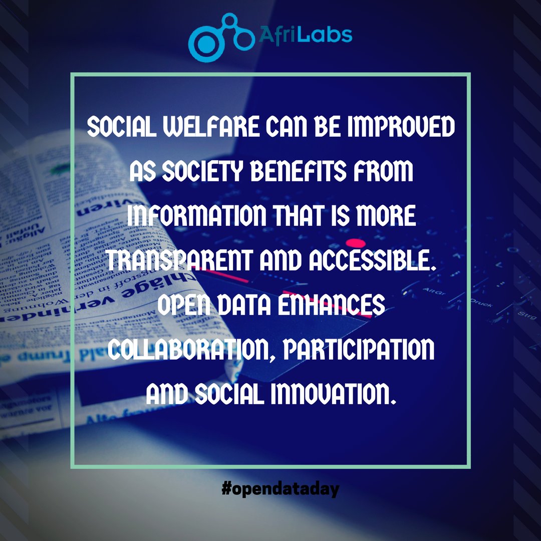 AfriLabs's tweet photo. #DidYouKnow
It improves Collaboration, Participation and Social innovation. #OpenData
#IODD18 #opendataday18 #collaborate #engage #ecosystem #Africa #innovation #takeover #tech https://t.co/21ZtSGB1Wx