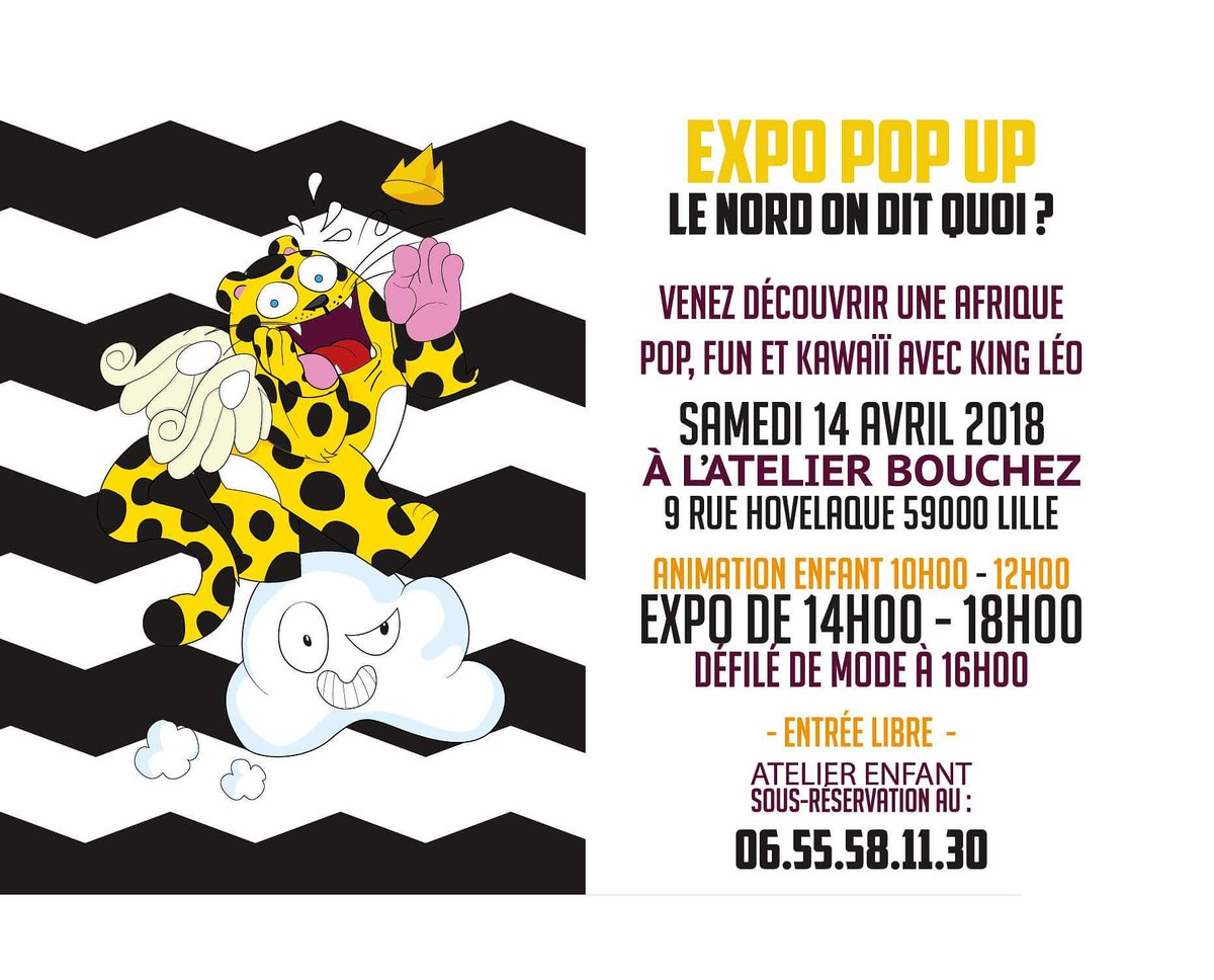 EMulamba's tweet photo. EXPOSITION & ATELIER DE LA POP CULTURE À #PARIS BY KING LEO & KAWAÏÏ
LE RDV DE LA CULTURE POP 🎨👖
SAVE THE DATE, ENREGISTRE CETTE DATE
🔔SAMEDI 14 AVRIL 2018🔔
#workit #workitentertainment #entertainment #africanstyle #worldstyle #RDC #europe #FRANCE #fashion #arts #popculture https://t.co/VbH5vcK86C