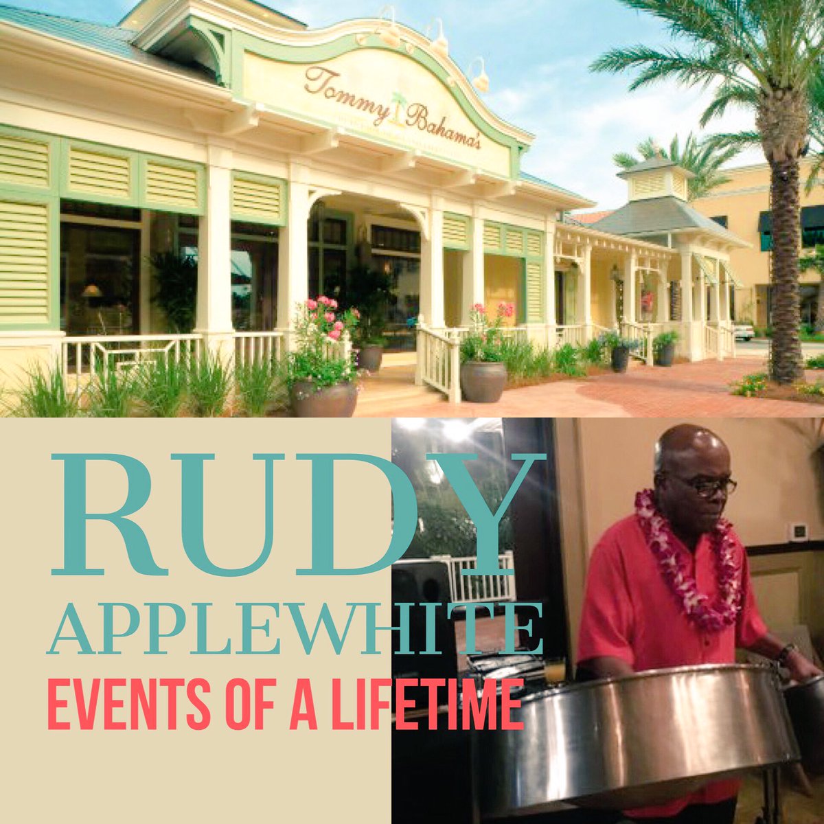 DeniseCarterPCB's tweet photo. We are so excited to return to @TommyBahama #Sandestin with Steel Drummer extraordinaire @RudyApplewhite for #EventsOfALifetime 🌴🥁 @embarcresorts #StayVacationed https://t.co/KNwIrnECJO