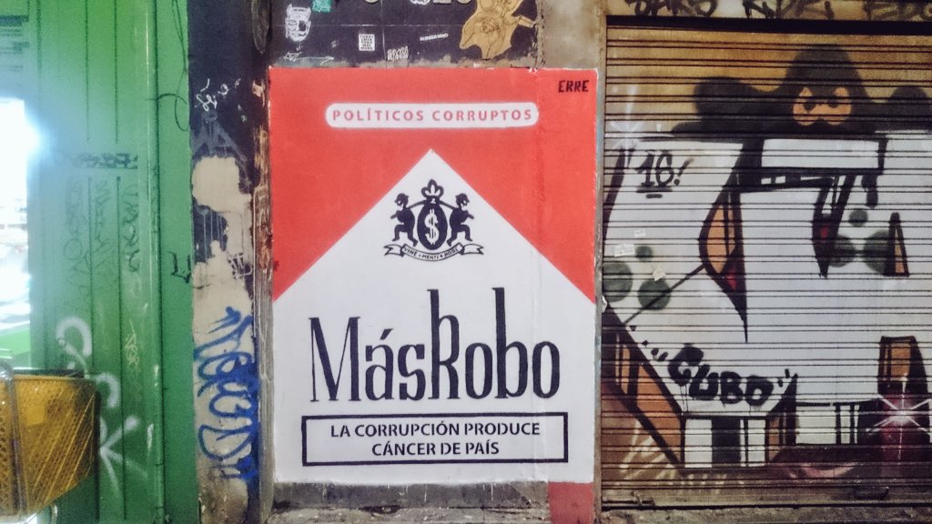 hackerciudadano's tweet photo. La corrupción produce cáncer de país. 
Visto en la calle 66 con 11, Bogotá. https://t.co/xk7RzSbcC9
