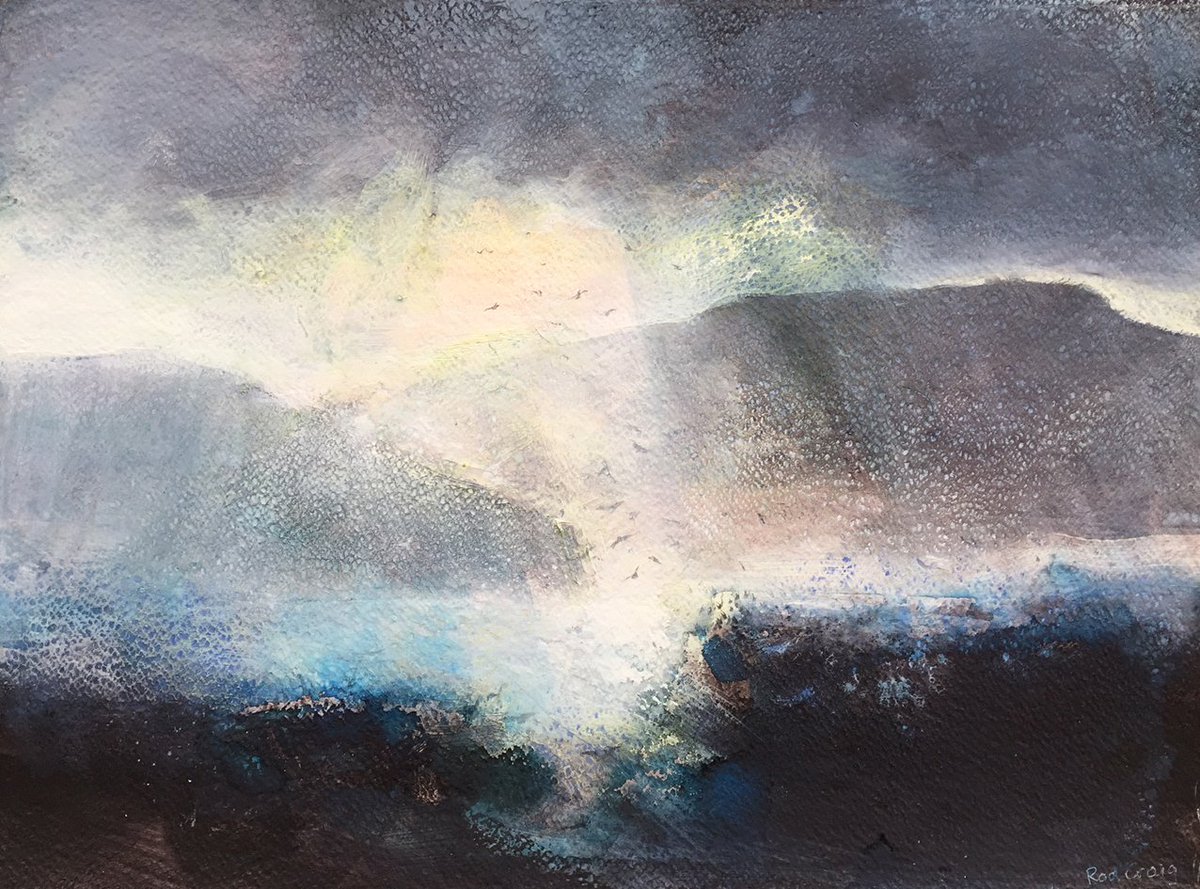 'every colour you are' imagined landscape painted in acrylic and ink...