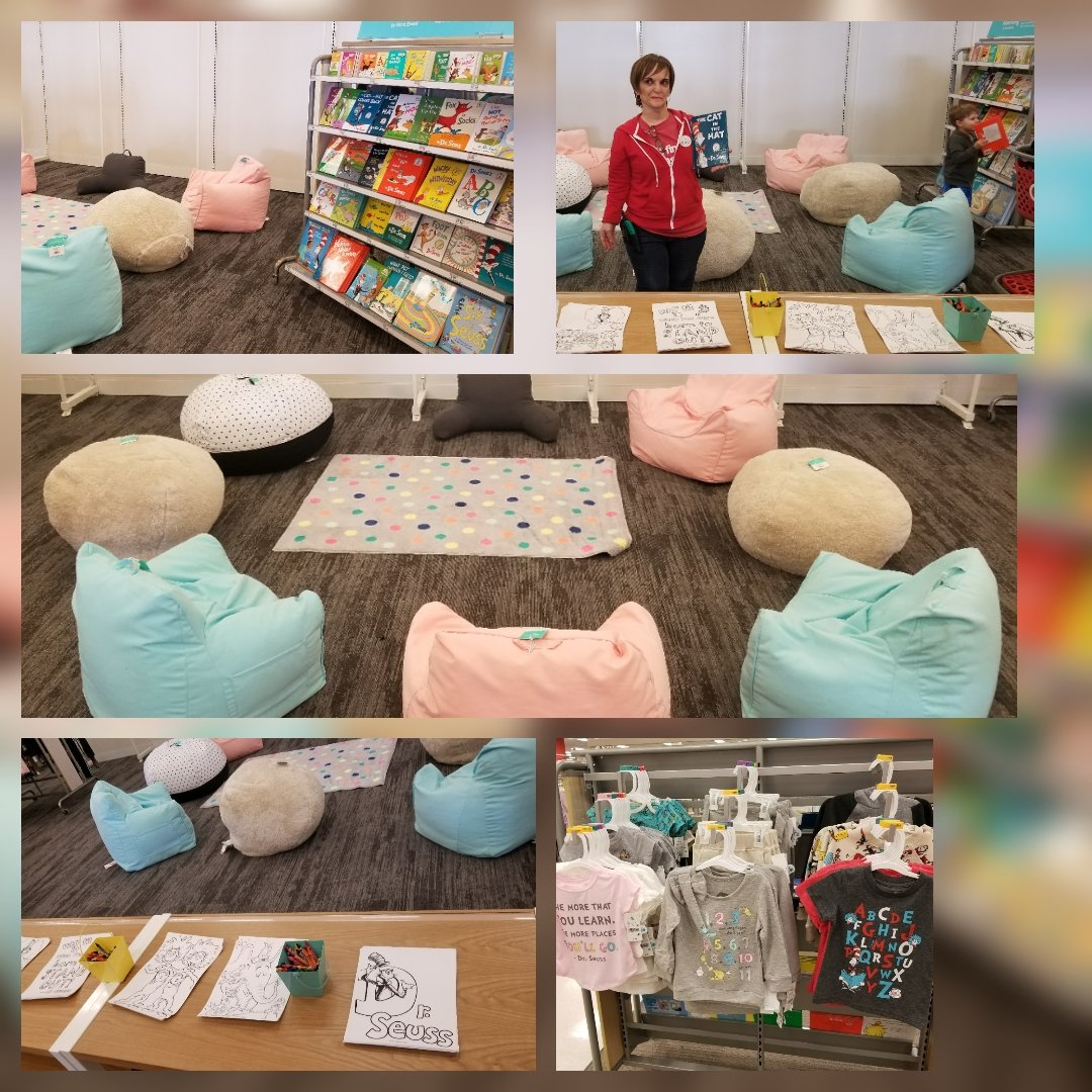 Dr. Seuss Read-Along #DrSeuss #Funevent - All ready for the kids.
#Targets #1378 <a href="/S2Roche/">Stefanie Roche</a> <a href="/PaigeeVeta/">Paigee Veta</a> <a href="/ZackPierceTGT/">Zack Pierce</a>