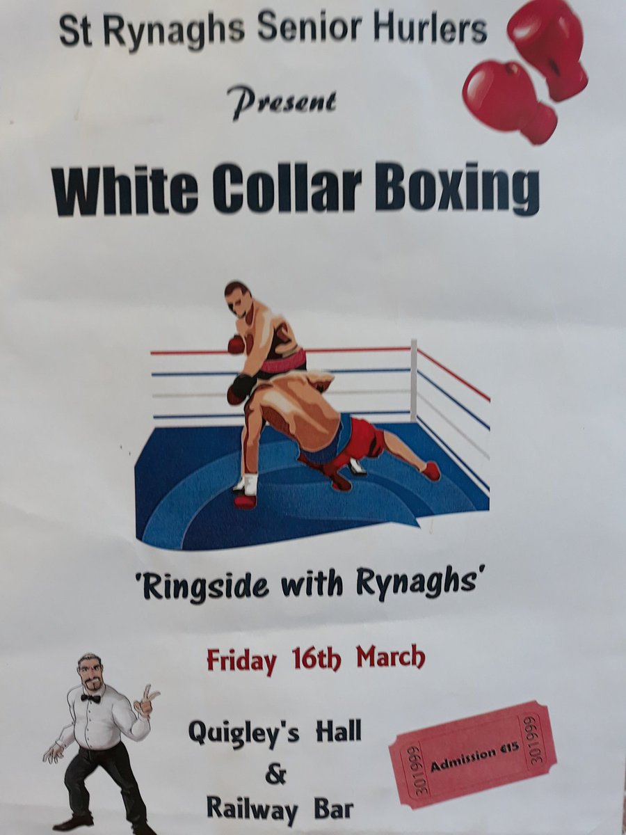 strynaghs's tweet photo. It will be gloves of a different sort needed than the ones we used this week when the fights commence in Quigley's Hall on the 16th of March. Get your tickets early to avoid missing out on a great line up of fights for #ringsidewithrynaghs https://t.co/PfNCWc7feK