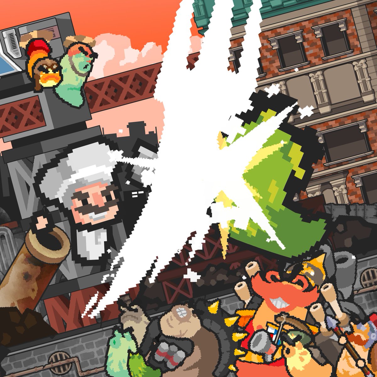 SlugSlasher's tweet image. With nothing but your trusty bucket of salt, battle your way through an onslaught of giant slugs trying to take over the world in #SlugSlasher, a sidescrolling action platformer currently in development by Slapped Silly Studios.