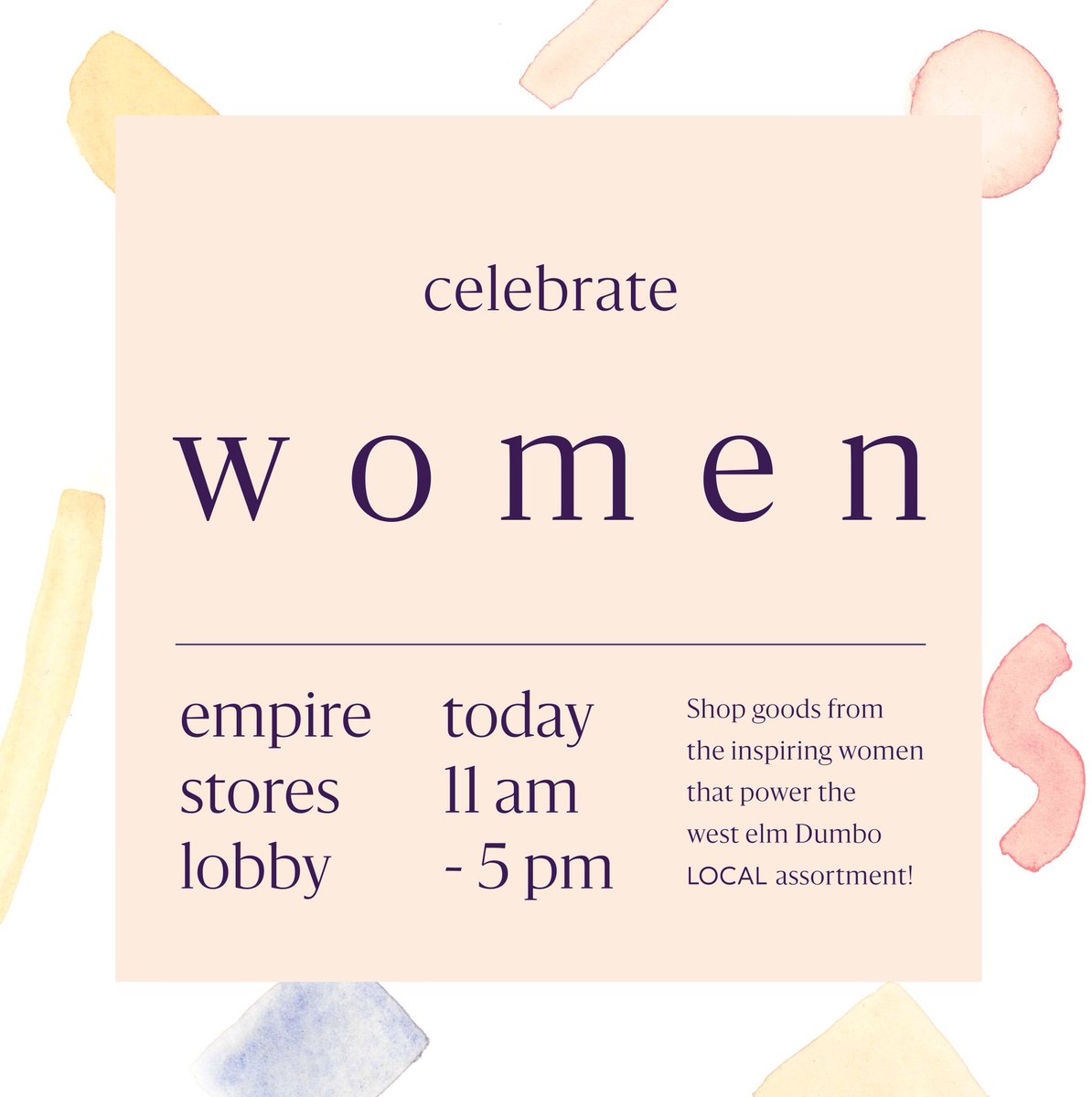 lovelorestudio's tweet photo. We’re all set up at the Women Makers Market! You get 15% off your @westelm purchase when you shop local  ✨ https://t.co/usbSWch528