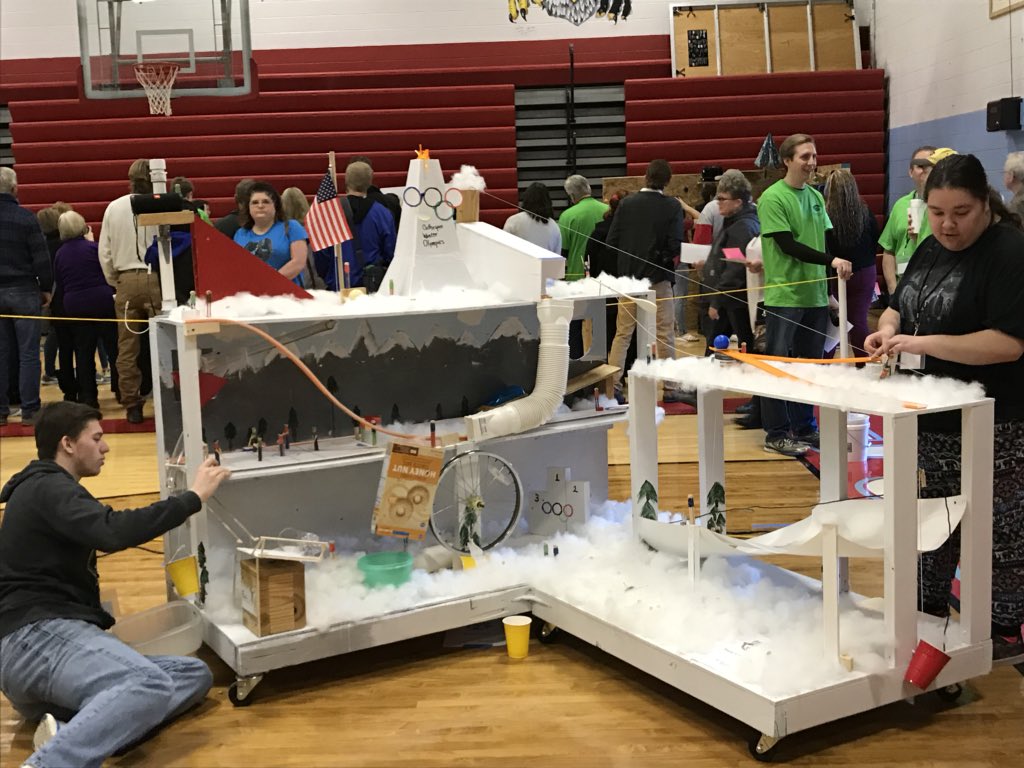 WagnerJCD's tweet photo. Enjoyed seeing all the machines today at the Rube Goldberg Competition! https://t.co/3tc9yPAlsP