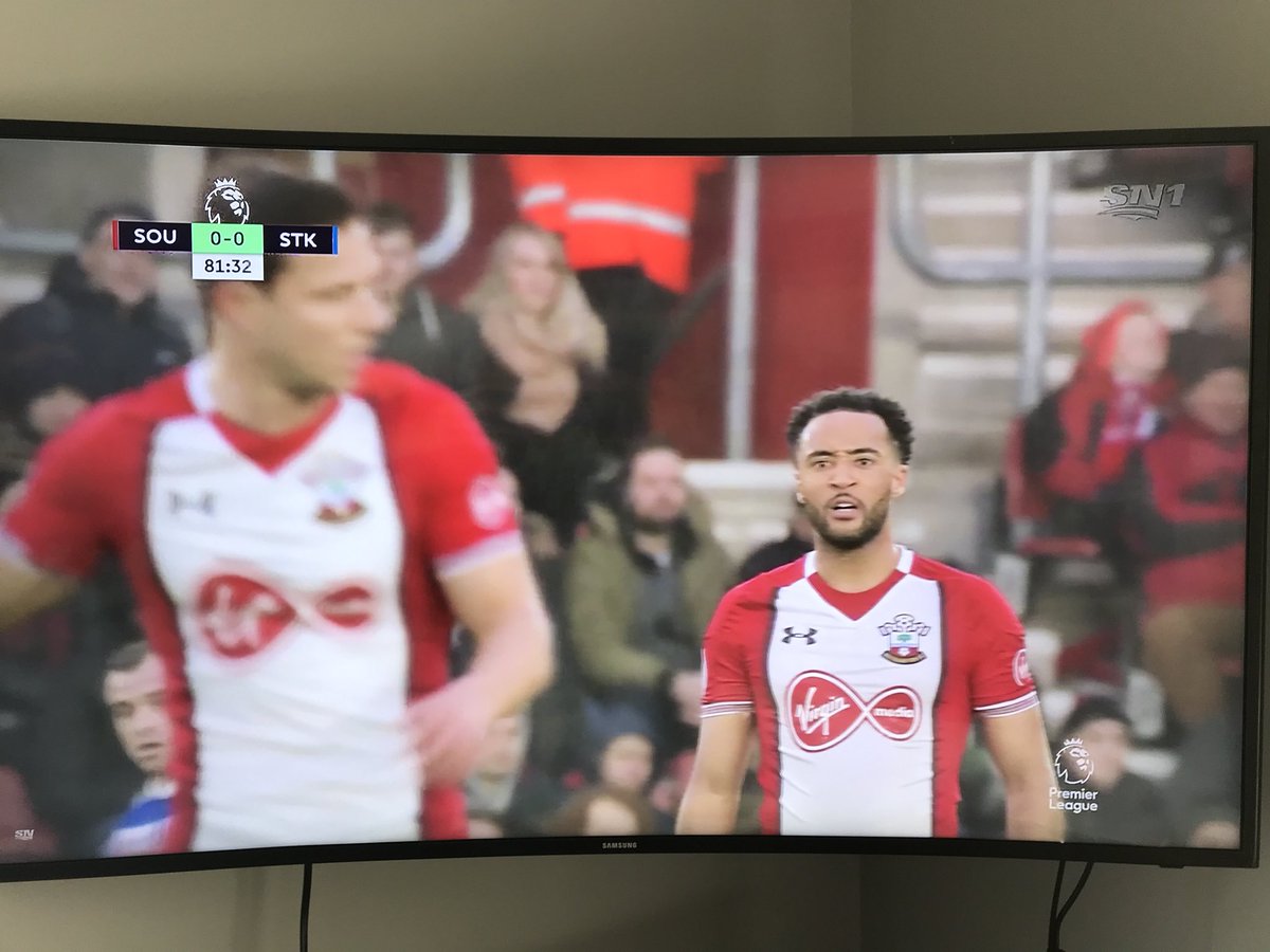 burner937's tweet photo. All saints fans after that Cedric hit #saintsfc https://t.co/6WhnQKYcie