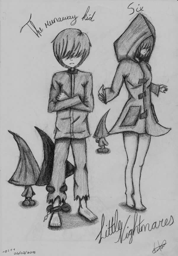 photo Runaway Kid Six Little Nightmares Fanart six and the runaway kid