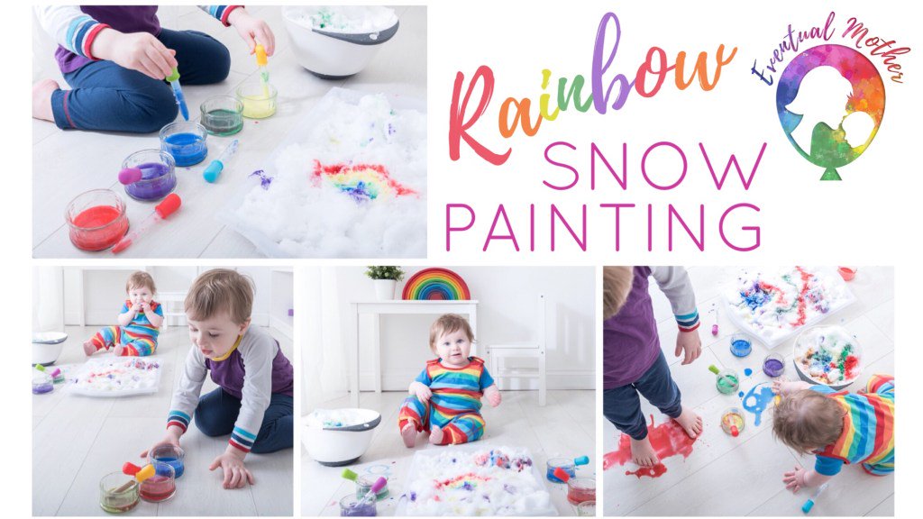EventualMother's tweet photo. SNOW DAY ACTIVITY – Rainbow Snow Painting https://t.co/coKAjd2Whn https://t.co/bMhGMIjJy5