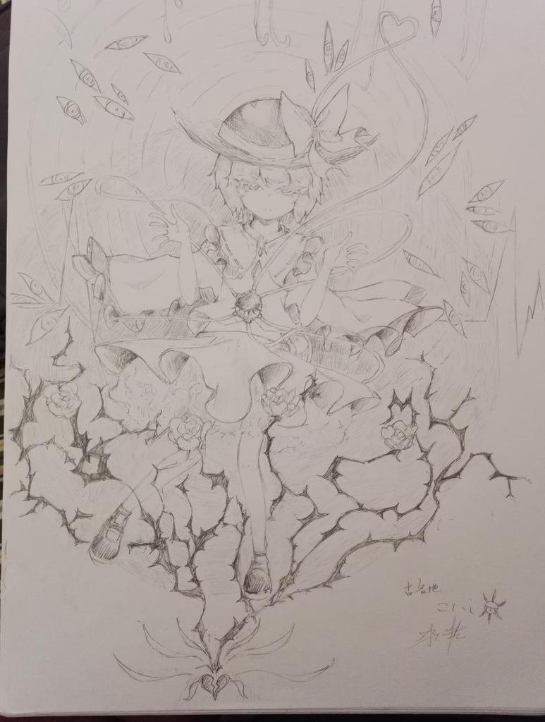 kiraravision's tweet photo. 疲れた。。

#東方プロジェクト 
#古明地こいし 
#鉛筆画 https://t.co/d9WtDvziLe
